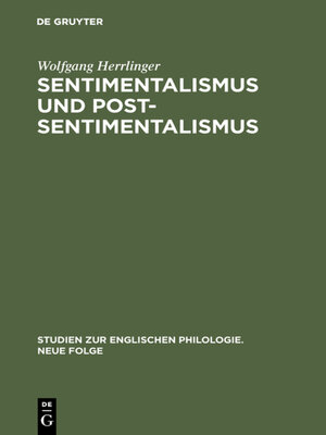 cover image of Sentimentalismus und Postsentimentalismus